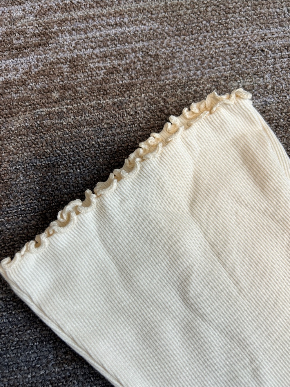 Next Cream Ribbed Flared Leggings - Picture 3 of 5